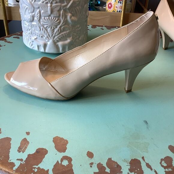 Calvin Klein Patent Leather Summer Nude Heels - Picture 3 of 6